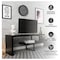 Leisuremod Orford TV Stand with MDF Shelves and Powder Coated Iron Legs, Ebony ORS88BL - alternate 3