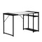 Homeroots 47" Black and White Wood and Metal H-Shape Computer Desk 568050 - alternate 1