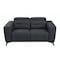 Homeroots 65in Gray And Black Italian Leather Power Reclining Loveseat 482203 - alternate 2