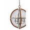 Jonathan Y Gaines 16" 4-Light Adjustable Iron Rustic Industrial LED Pendant, Brown/Silver JYL7518A - alternate 10