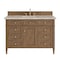 James Martin Vanities Brittany 48" Single Vanity, Pecan w/ 3 CM Tajnar Eclos Top 655-V48-PCN-3TJR - alternate 1
