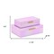 Homeroots Set of Two Pink And Gold Faux Shagreen Nesting Storage Boxes With Lids, 2PK 712933 - alternate 4
