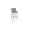 Homeroots Set of Two 30" Gray and Black Faux Leather and Metal Low Back Bar Height Bar Chairs, 2PK 555063 - alternate 2