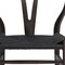 Homeroots Set of Two Brown and Black Solid Wood Wishbone Back Dining Arm Chairs 653934 - alternate 3