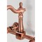 Kingston Brass Two-Handle Wall Mount Bridge Kitchen Faucet, Antique Copper KS244PLAC - alternate 4
