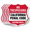 Signmission California No Trespassing Shield Sign Ca, 4 inch X 4 inch, Vinyl Decal, 5PK SHI-D-5PACK-4-368 - alternate 1