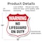 Signmission Pool Safety Shield Sign Warning No Lifeg, 18 Inch X 18 Inch, Plastic Sign SHI-P-18-431 - alternate 3