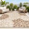 Jonathan Y Zinnia Modern Floral Textured Weave Brown/Cream 9 ft. x 12 ft. Indoor/Outdoor Area Rug SMB110I-9 - alternate 1