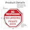 Signmission No Trespassing No Landing Private D, 4 inch X 4 inch, Vinyl Decal, 2PK OC-D-2PACK-4-95 - alternate 2