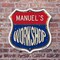 Signmission Manuel's Workshop, 6 Inch X 6 Inch, Plastic Sign SHI-P-6-489-MANUEL - alternate 2