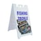 Signmission Fishing Tackle, A-Frame & 2 Decals Installed, Heavy-Duty Plastic Frame SBHD-D-2436-Fishing Tackle - alternate 1