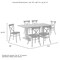 Crosley Joanna 7-Piece Dining Table Set For 6 W/Camille Chairs KF20008RB-MB - alternate 5