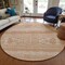 Homeroots 8' Copper And Ivory Round Southwestern Washable Indoor Outdoor Area Rug 582820 - alternate 3