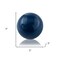Homeroots 3" Blue Aluminum Decorative Orb Tabletop Sculpture 354715 - alternate 3