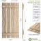 Ekena Millwork Rustic Four Board Spaced Board-n-Batten Riverwood Faux Wood Shutters, 23 1/2W x 32H, PR SHUBSS23X32RWPR - alternate 4