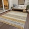 Homeroots 3' X 5' Gold Copper And Gray Striped Washable Indoor Outdoor Area Rug 598346 - alternate 5