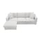 Homeroots 65" White Fabric Modular Sleeper Sofa With Ottoman 568298 - alternate 1