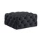 Homeroots 33" Black Velvet Rolling Tufted Cocktail Ottoman 568052 - alternate 3