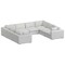 Homeroots 161in Gray Fabric Modular Wood Sofa 641865 - alternate 1