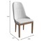 Leisuremod Verisma Collection Modern Wooden Dining Chair in Black Fabric with Light Grey Front VC57BFLGR - alternate 5