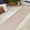 Jonathan Y Hallie High-Low Minimalist Curve Geometric Beige/Cream 2 ft. x 8 ft. Indoor/Outdoor Runner Rug SCN100D-28 - alternate 4