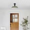 Jonathan Y Camila 14" 1-Light Classic Industrial Indoor/Outdoor Iron LED Semi Flush Mount, Matte Olive Green JYL7617I - alternate 5