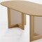 Homeroots 79" Natural Solid Wood and Rattan Double Pedestal Base Oval Dining Table 712185 - alternate 3