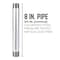 Ace Trading - Nipple 3/4 in. MIP each X 3/4 in. D MIP Galvanized Steel 8 in. L Nipple 303U34X8 - alternate 4