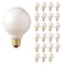 Bulbrite 25W Dimmable White G25 Incandescent Light Bulbs, Medium E26 Base, 2700K, 24PK 861053 - alternate 1