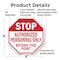 Signmission Stop Authorized Personnel Only Beyo, 6 Inch X 6 Inch, Plastic Sign OC-P-6-179 - alternate 6