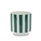 Homeroots Set of Two Green And White Dolomite Striped 4 Ounce Round Pot Planters, 2PK 517987 - alternate 3