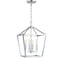 Jonathan Y Pagoda 12" 4-Light Classic Traditional Metal Cage Lantern LED Pendant, Chrome JYL7436C - alternate 10