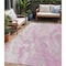 Homeroots 5' X 8' Pink And Silver Abstract Washable Indoor Outdoor Area Rug 618371 - alternate 1