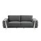 Homeroots 90" Gray Velvet Sofa With Silver Legs 491055 - alternate 1
