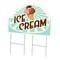 Signmission Ice Cream 3 Yard Sign & Stake outdoor plastic coroplast window, C-DC-2436-Ice Cream 3 C-DC-2436-Ice Cream 3 - alternate 1