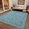 Homeroots 3' X 5' Aqua And Teal Blue Medallion Washable Indoor Outdoor Area Rug 616256 - alternate 2