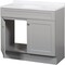 Zenith Zenna Home Cool Gray 36'' Wx35'' Hx18''D Shaker Vanity with Wht Cultured Marble Top SBC36GY - alternate 2