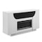 Homeroots 76" White Ribbed Wood Electric Storage Cabinet TV Fireplace With LED And Speaker 643645 - alternate 3