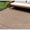 Homeroots 10' X 14' Terra Cotta And Ivory Geometric Washable Indoor Outdoor Area Rug 612159 - alternate 1