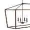 Jonathan Y Oria 46" 8-Light Iron Farmhouse Industrial Lantern LED Pendant, Oil Rubbed Bronze/Faux Wood JYL1324A - alternate 5