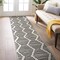 World Rug Gallery Boho Stripe Design Runner Rug 2 ft x 7 ft Cream 3019CREAM2X7 - alternate 1