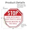 Signmission Stop Look Both Ways High Traffic Ar, 4 inch X 4 inch, Vinyl Decal, 2PK OC-D-2PACK-4-212 - alternate 3