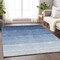 Homeroots 5' X 8' Blue And Gray Ombre Washable Indoor Outdoor Area Rug 595800 - alternate 6