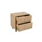 Homeroots 24" Beige Solid Wood Distressed Carved Scrollwork Two Drawer Nightstand 555404 - alternate 2