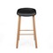 Homeroots Set of Two Black and Natural Heavy Duty Plastic and Wood Backless Bar Height Bar Chairs, 2PK 628739 - alternate 4