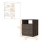 Homeroots 20" Brown Two Drawer Faux Wood Nightstand 534891 - alternate 3