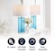 Jonathan Y Cole 27.5" Modern Fused Glass Cylinder LED Table Lamp, Turquoise, 2PK JYL4016A-SET2 - alternate 4