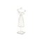 Homeroots 17" Silver Metal Dress Form Sculpture and Jewelry Holder 483253 - alternate 2
