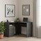Homeroots 47" Gray L Shape Computer Desk With Two Drawers 403823 - alternate 3