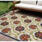 Homeroots 6' X 9' Navy Blue Beige Green Blue And Red Floral Indoor Outdoor Area Rug 546802 - alternate 7